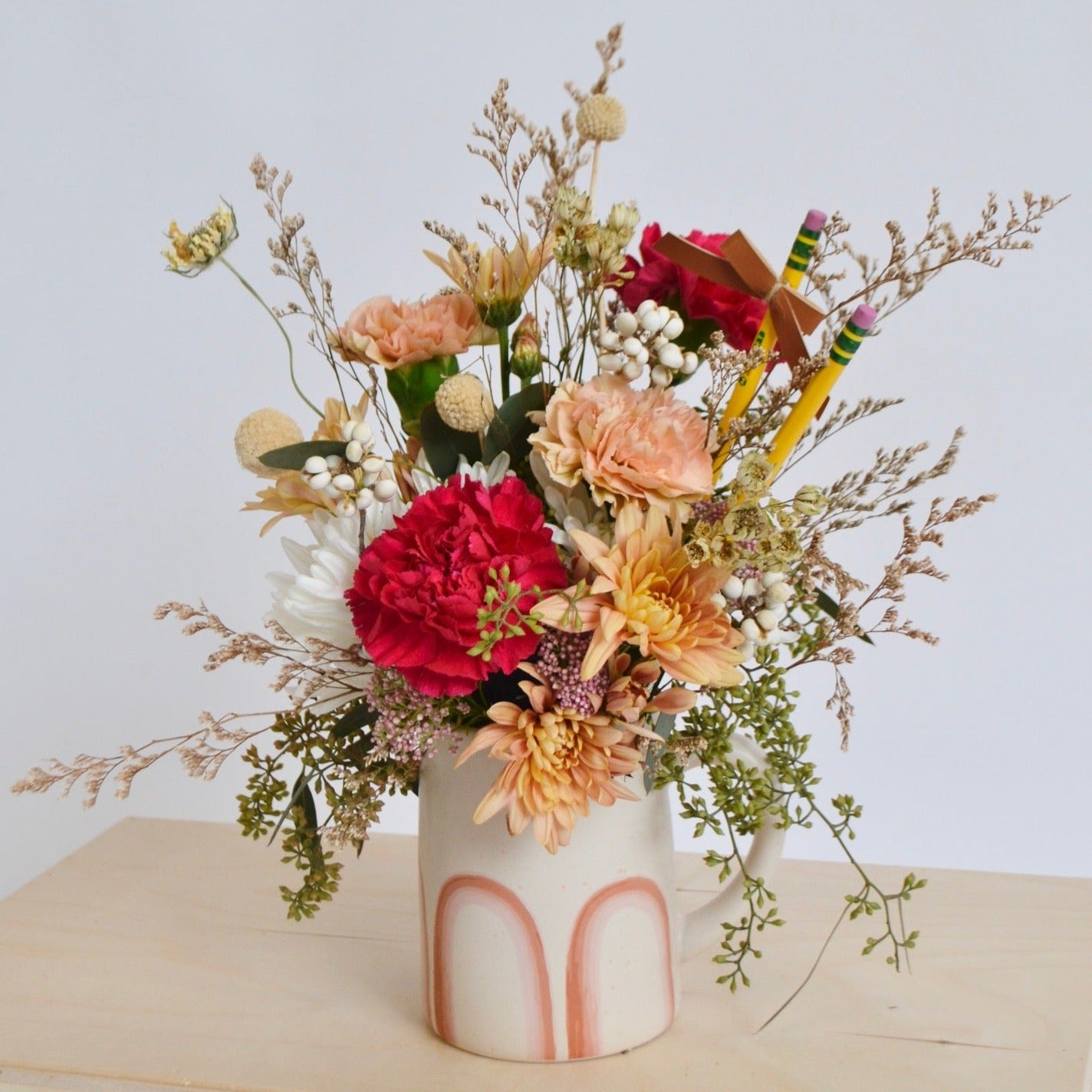teacher appreciation mug arrangement