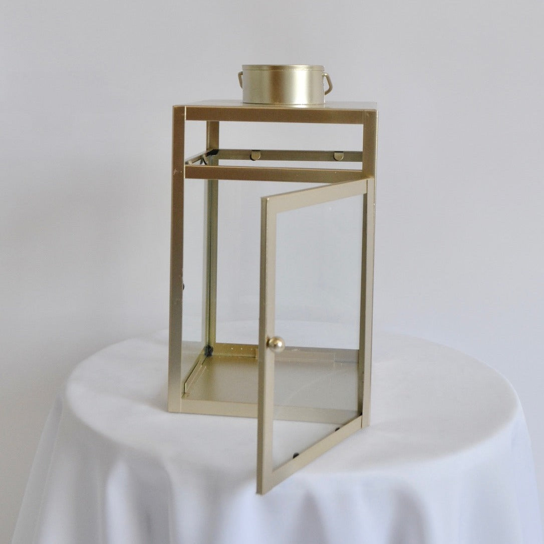 Medium square metal lantern