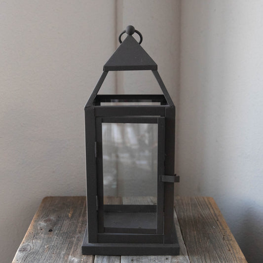 Dark Brown Metal Lantern