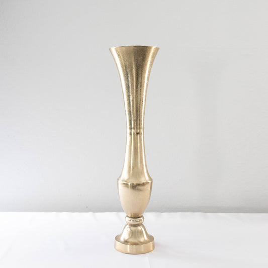 Gold Brass Fluted Vessel