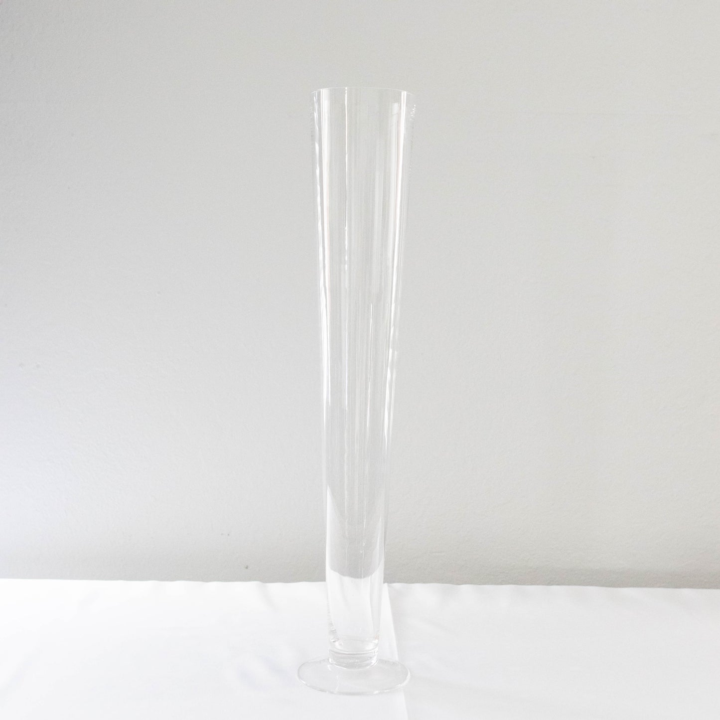 Tall Clear Glass Vase