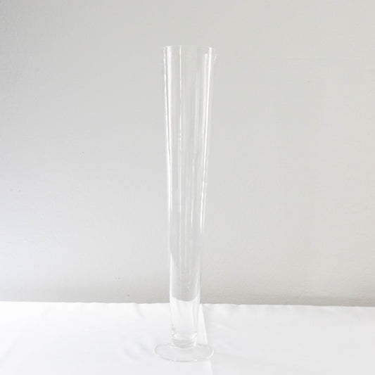 24" Pilsner Clear Glass Vase