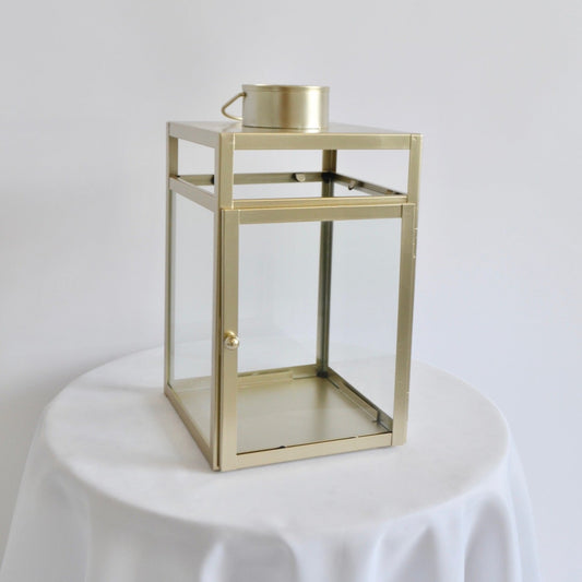 Medium square metal lantern